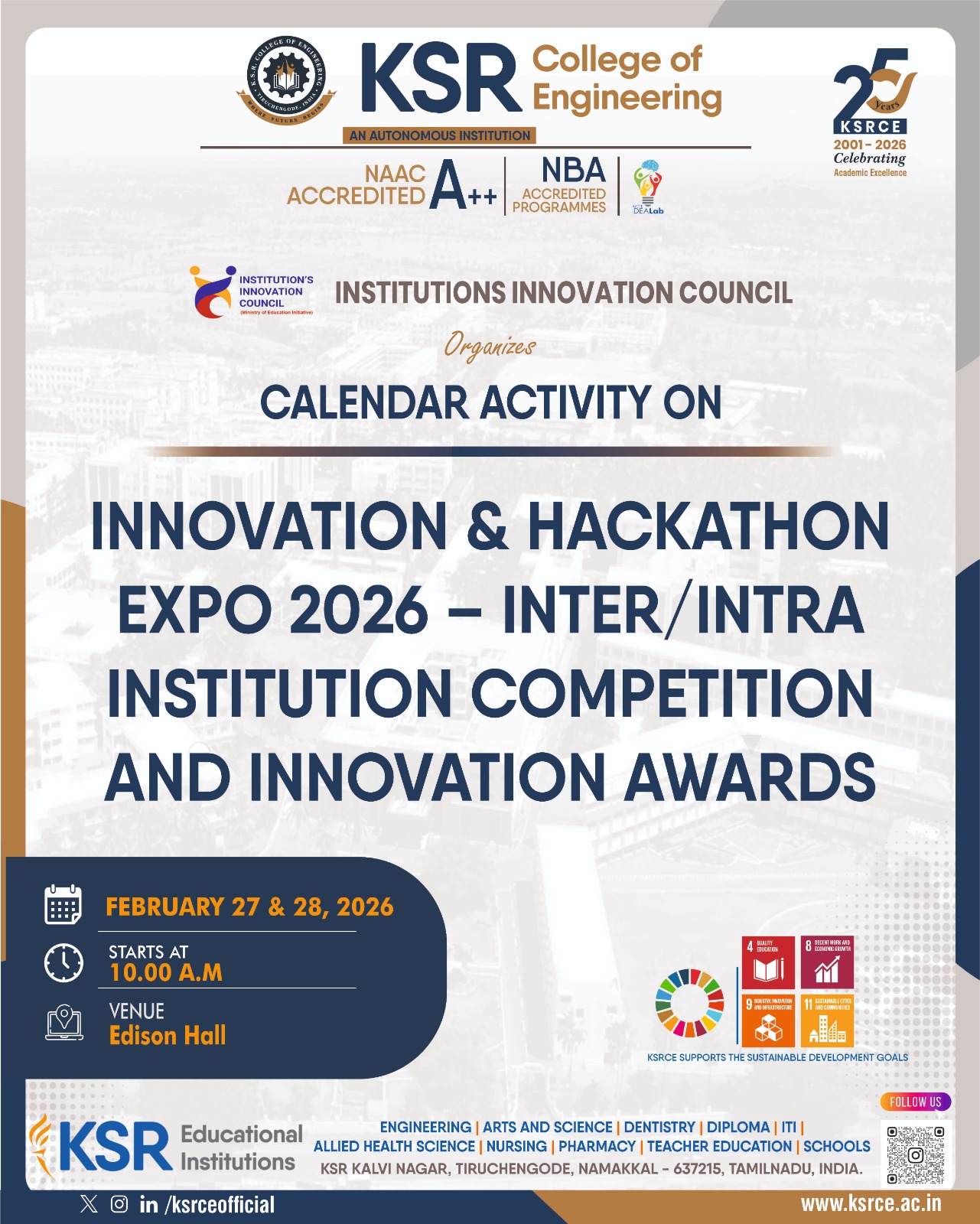Inter and Intra Institution Competition and Innovation Awards